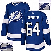 Lightning #64 Spencer Blue With Special Glittery Logo Adidas Jersey,baseball caps,new era cap wholesale,wholesale hats